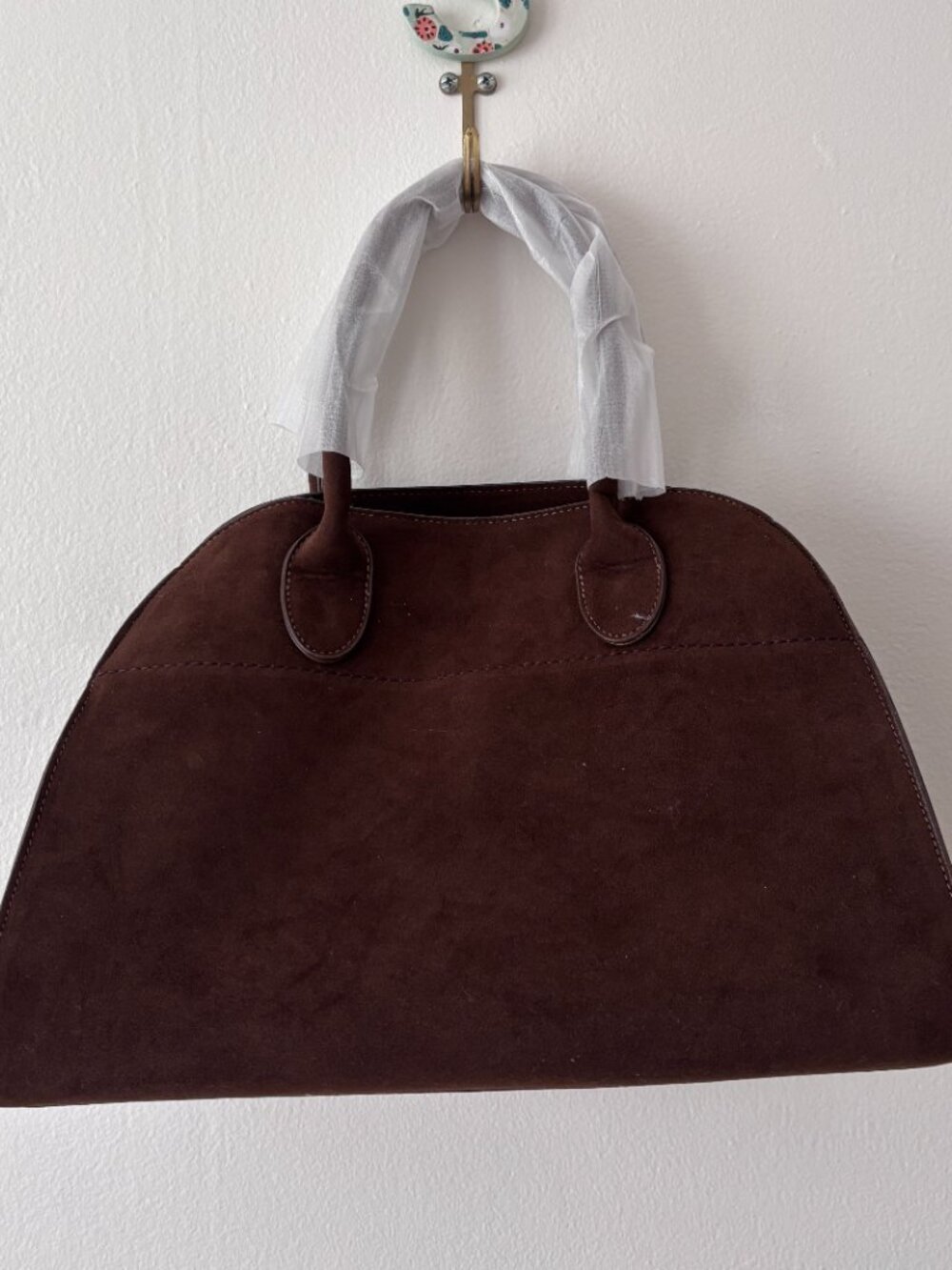 Modavo Parisian Stroll Bag Brown Vegan Suede - Picture 3 of 7